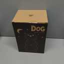 Dog Garden Statues - 8.4 Dog Decor with Gazing Ball LED Lights, Unique Gifts for Mom Grandma Birthdays, Outdoor Decor for Outside Lawn Porch Patio (Gray)