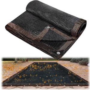 9.7lb Fine Mesh Pool Leaf Net Cover- Heavy-Duty Rectangle Leaf Netting with Reinforced Gromments, 39x23ft Pool Cover Screen for 36x18ft Inground or Above Ground Pools Catching Leaves Debris