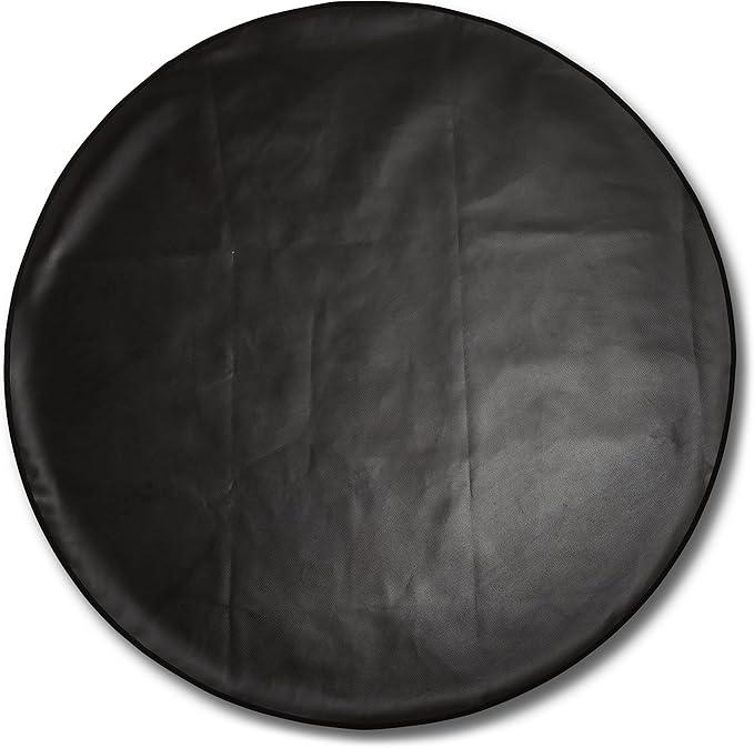Black Fire Pit Mat - Double Sided, Silicone Coated Fiberglass Fabric - Protect Grass, Deck, Patio - Under Grill, Fire Pit, Fireplace, Wood Stove, Smoker, Chiminea - 30in Round Mat