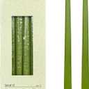 Zest Candle 12-Piece Taper Candles, 12-Inch, Sage Green