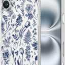 Buleens for iPhone 16 Case 6.1 Inch - Clear Flexible TPU Women Cute Girls Protection Phone Cover Slim Fit Shockproof Girly Pretty Fashion Aesthetic Design Pattern case for iPhone 16, Flower