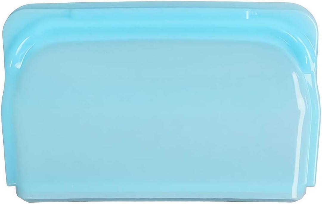 Dishwasher Safe Reusable Bags,Silicone Food Storage Bags,Leakproof Reusable Freezer Bags,BPA Free Food Storage Bags for Lunch Marinate Food Travel (Peacock Blue 500ml)