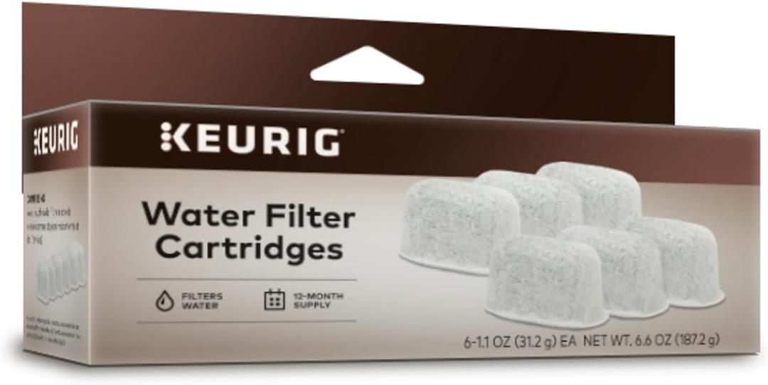 Keurig Water Filter Refill Cartridges, Replacement Water Filter Cartridges, Compatible with 2.0 K-Cup Pod Coffee Makers, 6 Count