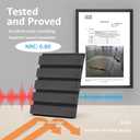 Art3d 2 Wood Slat Acoustic Panels for Wall and Ceiling - 3D Fluted Sound Absorbing Panel with Wood Finish - Matte Black
