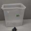 IRIS USA Dog Food Storage Container, 1 Pack, Up to 30 lbs Each, Airtight Seal for Freshness, Wheels for Rolling, Easy One Hand Opening, Made in USA, BPA Free, Clear/Black