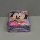 Disney Minnie Mouse I am Awesome Lavender, Pink, and White with BFF Daisy Duck, and Figaro The Cat 4 Piece Toddler Bed Set - Comforter, Fitted Bottom Sheet, Flat Top Sheet, and Reversible Pillowcase