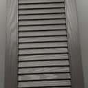 Ekena Millwork Lifetime Vinyl LL1S12X05200MS Standard Cathedral Top Center Mullion, Open Louver Vinyl Shutters, w/Installation Shutter-Lok's & Matching Screws (Per Pair), 12"W x 52"H, Musket Brown