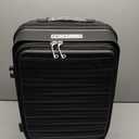 RAINSMORE Expandable Carry on Luggage 20 Inch, Airline Approved Carry on Suitcase with Front Pocket&Laptop Compartment, Hardshell Rolling Travel Luggage with Spinner Wheels,Black