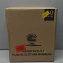 HOUSE DAY White Plastic Hangers 60 Pack, Clothes Hangers with Non Slip Hooks, Durable & Space Saving Coat Hanger, Light-Weight Clothing Hanger, Perfect Closet Organizer for Everyday Use