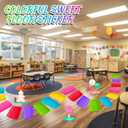 Colorful PVC Floor Stickers Candy Themed Floor Decals Candy Themed Party Decoration for Theme Birthday Party Supplies Halloween Trunk or Treat Car Decorations(60 Pcs,11.8 x 7.9 Inch)