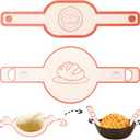 Silicone Bread Sling Dutch Oven, 2PCS Sourdough Bread Slings Oval and Round, Non Stick Reusable Silicone Baking Mat with Long Handles Sourdough Bread Baking Supplies and Making Tools, Red