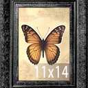 Vintage Picture Frame, Decorative Wall Hanging and Tabletop Display Photo Frame (Black, 11X14)