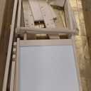 Foldable Toddler Tower, Wooden Toddler Kitchen Stool with 3 Adjustable Heights and Removable White/Blackboard, Montessori Foldable Learning Tower Kitchen Stool, Natural Wood