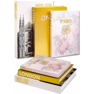 Set of 3 Decorative Books for Home Decor,Stylish Fake Book for Decoration, Faux Book Storage Boxes | Elegant Decorative Fake Books with Hidden Storage for Home/Office/Coffee Table