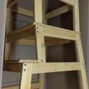 Toddler Step Stool, Wooden Kids Montessori Learning Standing Tower, Kid Kitchen Stools Helper with Safety Rail, Wide Platform Design, A Anti-tip Structure, Bulywood