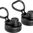 Prurex Spout Lid Replacement for Thermoflask, Takeya, Simple Modern, IRON FLASK - Wide Mouth 12/16/18/22/32/40/64oz Water Bottles | BPA-Free Leakproof Sport Cap with Handle (2.28" Diameter 2 pack)