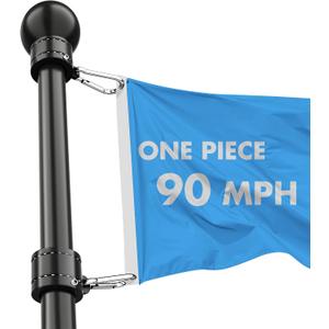 4.8FT One Piece Stainless Steel Flag Pole,Heavy Duty Anti-Wrap Spinning