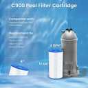 Future Way C900 Pool Filter Cartridge Replacement for Hayward C900, Replace Pleatco PA90, Hayward CX900RE, Unicel C-8409, 90 sq.ft