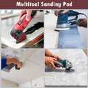 4 x 100 Pcs Mouse Detail Sander Sandpaper, Oscillating Multi Tool Sanding Pads, 3-1/8 inch & 2 Inch Triangular Sanding Sheets Kit, Assorted 60/80/120/180/240 Sanding Pads for Mouse Sander