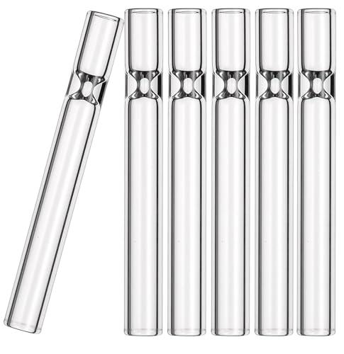 6 Borosilicate Glass Tubes 4 inches long Transparent Suitable for glassblowing, laboratory, DIY, and industrial applications Reusable
