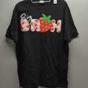 Big bruh Strawberry First Birthday Party Strawberry Birthday T-Shirt (Small, Black)