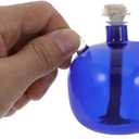 GLEAVI Refillable Glass Oil Lamp 2.75 Inch Borosilicate Round Liquid Oil Candle for Indoor Use Home Decor Ambient Lighting