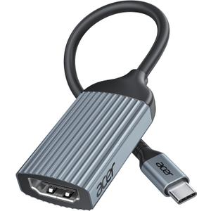 acer USB-C to HDMI Adapter 4K@60Hz, (High Speed, Thunderbolt 3/4) Type C to HDMI Converter Compatible with MacBook Pro/Air, iPhone 17 16 15 Pro/Max, iPad Pro/Air, Surface, Dell XPS, Chromebook, etc