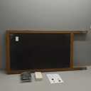 A Frame Chalkboard Sign, 40"x20" Extra Large Sidewalk Chalk Board, Wooden Standing ChalkBoards Set with Markers, Double-Sided Magnetic Blackboard for Cafs, Weddings, Party Guide, Brown