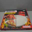 Half-Moon Ceramic Heat Deflector Plates for Kamado Joe Big Joe I, II, III - 19.8 Inch Pizza Stone - Kamado Joe Accessories and Replacement Parts by Smoker Chef - 2-Pack