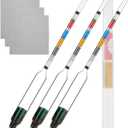 3 Packs Triple Scale Hydrometer with Cleaning Cloth for Wine Beer Mead Kombucha Brewer Elite Hydrometer Alcohol Measuring Tools Brewing Supplies Distilling Equipment for Home Tester