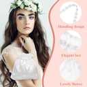 2 x BESPORTBLE Satin Bridal Wedding Money Bag,White Bridal Bridesmaid Wrought Decorative Clutch Bag Showers Pouch Bag for Wedding Party Favors