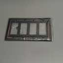 Metal Wall Plate for Electrical Outlets, Decorative Aged Bronze Switch Plates Outlet Cover, Light Switch Cover Plate, 3-Gang Wall Plates (Triple Decoretor, 1 Pack)