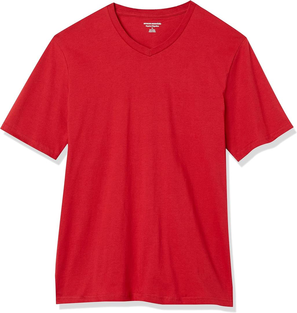 Amazon Essentials Men's or Women's Crewneck T-Shirt – Red, Size: Medium