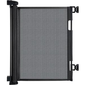200" Retractable Baby Gates for Large Openings, Stairs, Hallways and Doorways, 34" Tall Extra Wide Dog Gates, Pet Gates, Indoor/Outdoor Use, Black (200" Wide x 34" Tall)