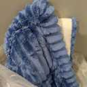 hyha Couch Covers for Dogs Washable, Non Slip Plush Dog Sofa Protectors, Fuzzy Pet Couch Covers for 3 Cushion Sofa Pet Friendly (Navy Blue, 27.6" x 70.9")