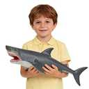 SmilerSmile Simulated Ocean Big Animal, One pc 15 Inch Soft Filled Rubber Sea Educational Toys (Great White Shark)