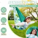 Sensory Swing Set with Stand, Printed Sensory & Pod Swing for Kids