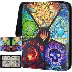 Card Binder for MTG/TCG,9 Pocket Trading Card Binder for YGO/PTCG,Holds 720 Cards,Collector Card Album for Standard Game Cards,Toys Gifts