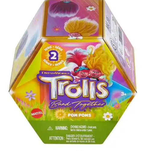 Trolls Band Together Series 2 Pom Poms Mystery Pack [1 RANDOM Keychain] 3Pack