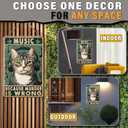 2 x Cat Vintage Tin Sig Music Because Murder Is Wrong Metal Tin Sign for Wall Decor for Bars Restaurants Cafes Pubs 8x12Inch (20X30cm(12*8in))