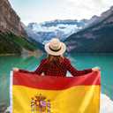 Anley EverStrong Series Spain Flag 3x5 Foot Heavy Duty - Heavy Duty Canvas Header 4 Rows of Lock Stitching - Spainish National Banner Flags with Brass Grommets 3 X 5 Ft