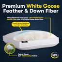 Serta Hotel Collection Pillows White Goose Feather Down Fiber Gusseted 100% Cotton, Queen Size, Set of 2