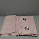HOMEIDEAS Pink Linen Textured Sheer Curtains, 63 Inches Long 2 Panels Semi Sheer Curtains Farmhouse Window Drapes for Bedroom Living Room, 2 Panels, W52 x L63