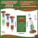 Sayglossy 36 Sets Football Party Favor Pens Gifts Bulk, 4-in-1 Multicolor Ballpoint Pen with Positive Cards for Football Senior Night Gifts End of Year Teacher Prizes Rewards and Party Supplies
