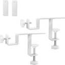 Inside Integrated Blind Curtain Rod Bracket Set, 0.8-2.3 Inch Wide Track, Drill-Free Installation& Tool-Free, Includes Guide and Magnetic Curtain Buckle White 2 Pcs(US Patent Application)