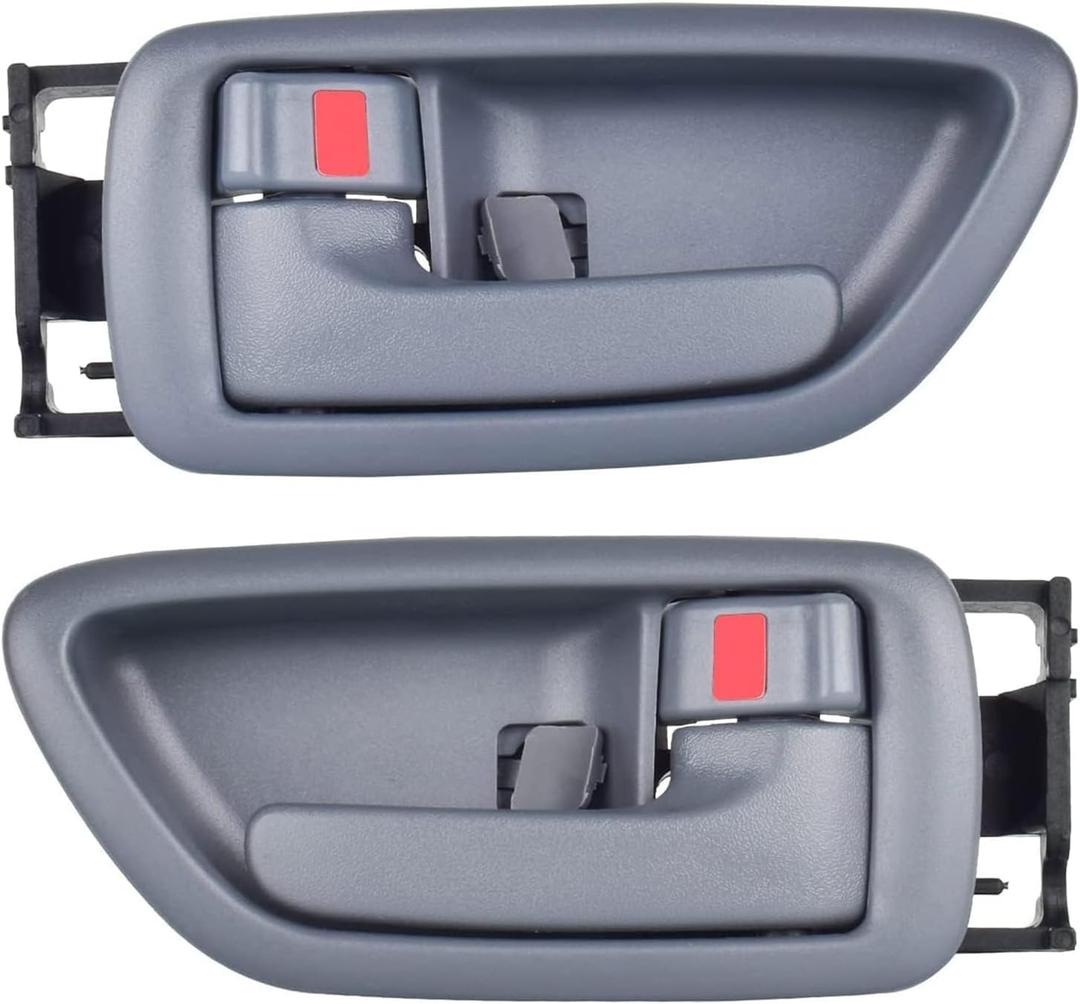 2Pcs Interior Door Handles Driver & Passenger Side for 2001-2007 Toyota Sequoia, 2000-2004 Avalon, 2004-2006 Tundra - Crew Cab ONLY - Four Full-Sized Doors - Gray