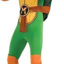 Nickelodeon Ninja Turtles Adult Michelangelo costume and Accessories (One Size, Multi-colored)