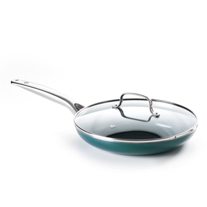 Blue Diamond Ceramic Nonstick 10 inch Covered Frying Pan, Green