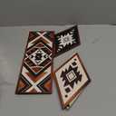Tatuo 6 Pcs Western Aztec Wall Decor Southwestern Wall Art Boho Farmhouse Geometric Tribal Diamond & Rectangle Wooden Hanging for Home Bedroom Living Room Decor