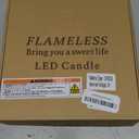 Raycare Flameless Candle with Remote Timer  5 Flickering Acrylic Battery Operated LED Pillar Candles with Embedded Star String for Halloween, Home Decor, and as a Gift(Ivory)